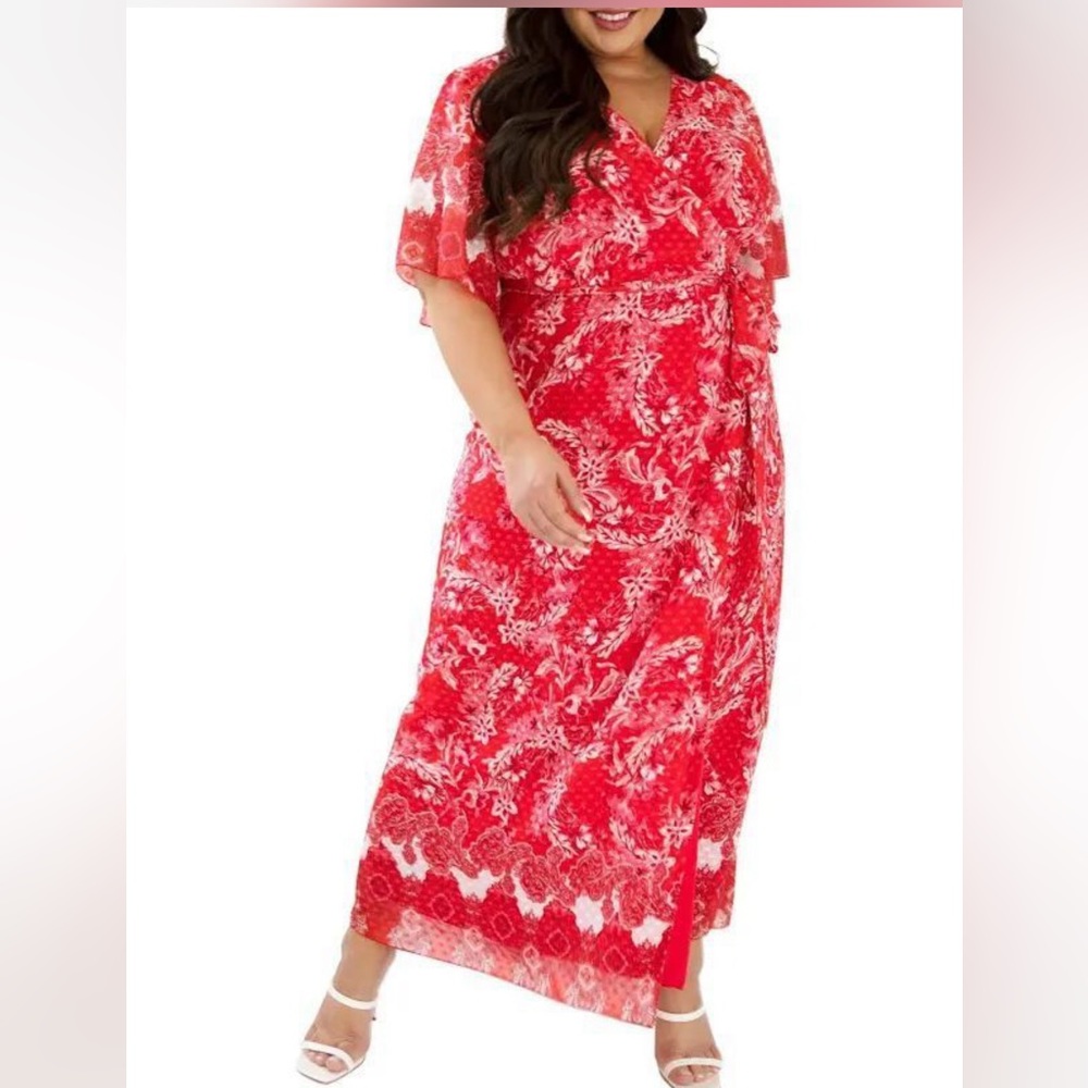 MAREE‎ POUR TOI Floral Wrap Maxi Dress
